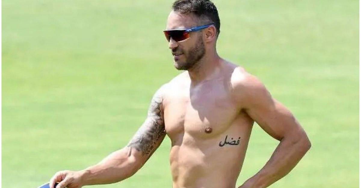 Faf du Plessis Arabic Tattoo Meaning: How Many Body Arts Does RCB Captain Have?