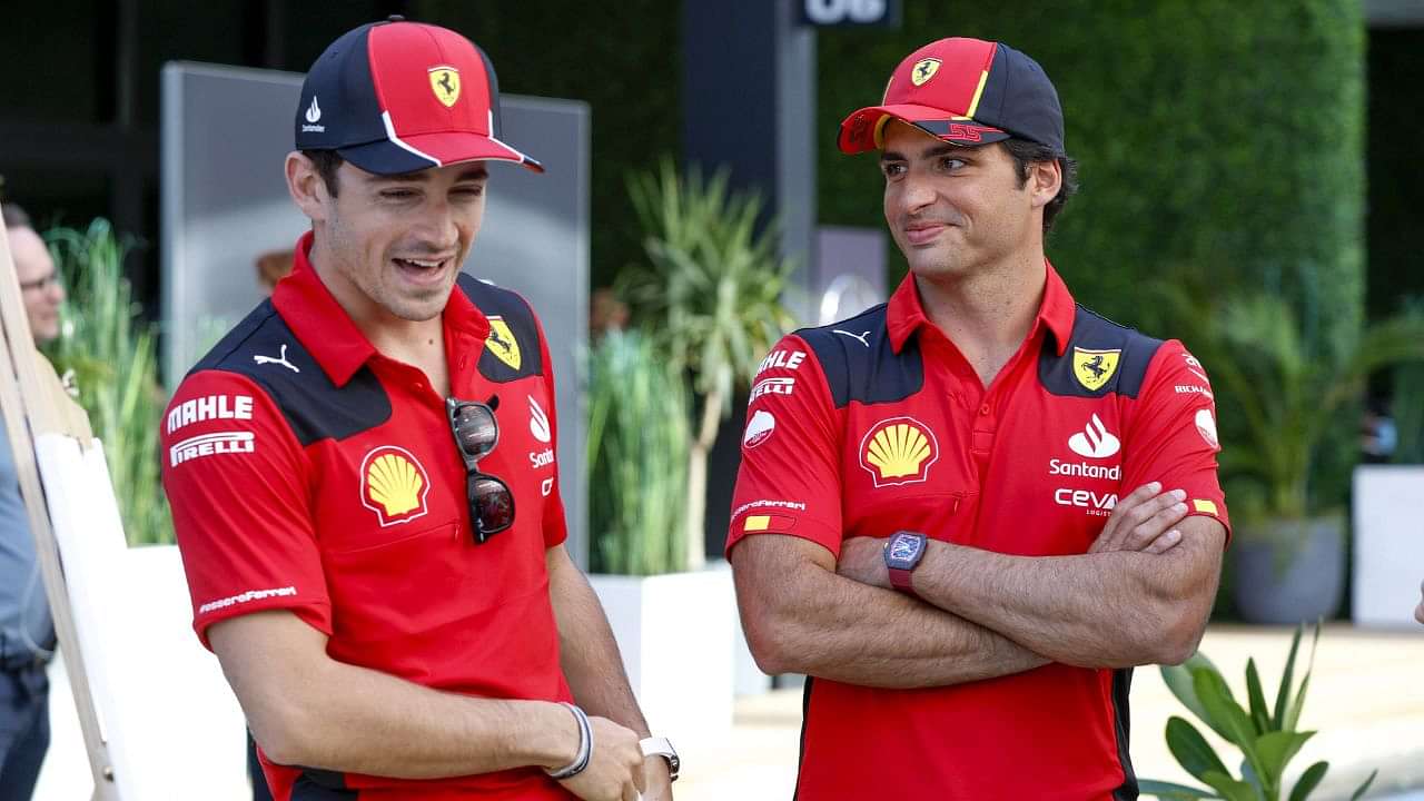 Carlos Sainz Seen Breaking Rules as He Greets 2023 Azerbaijan GP Polesitter  Charles Leclerc - The SportsRush