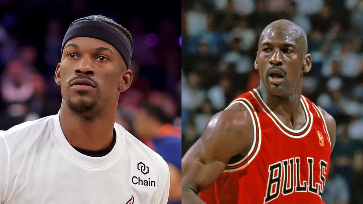 Jimmy Butler And Michael Jordan Side By Side: Facial Similarities 