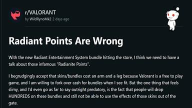 Valorant Players Criticize Riot for Locking Skin Effects Behind Radianite Points