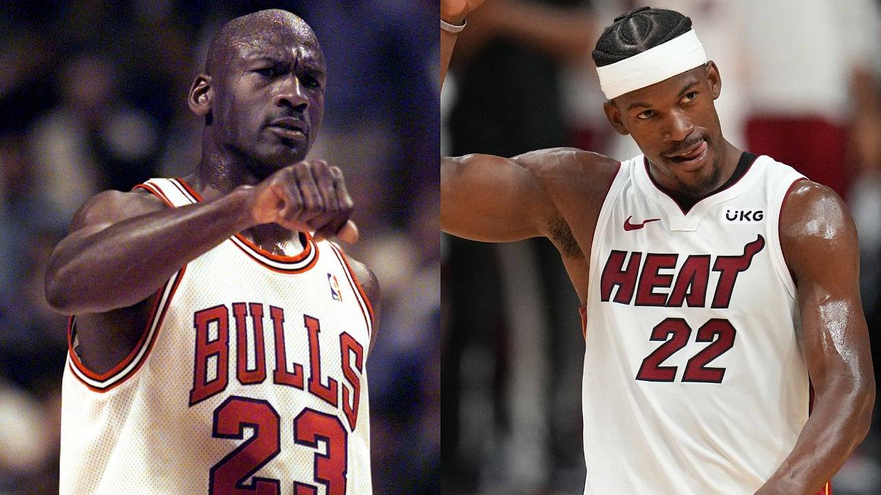 Seaside pumpe Tilgængelig Is Jimmy Butler Michael Jordan's Son? Heat Star's Resemblance To Bulls  Legend In Playoff Performances Raises Even More Queries - The SportsRush