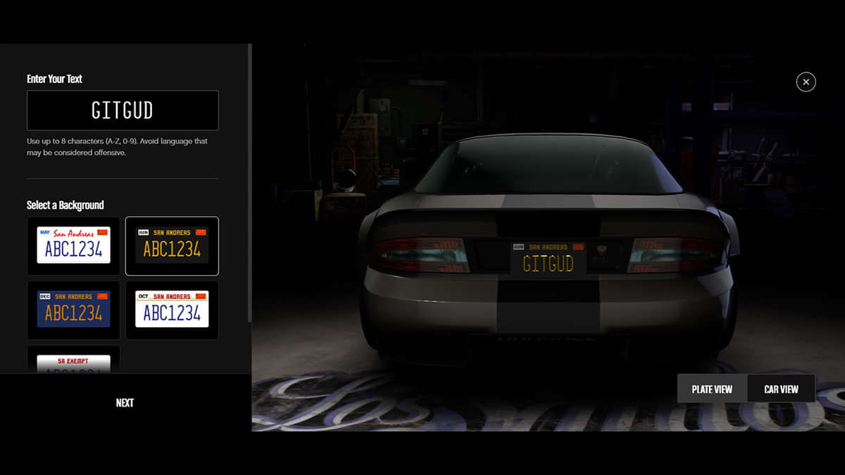 GTA Online license plate editor is now live Here's how to use it The SportsRush