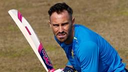 Why is Faf du Plessis not playing for South Africa?