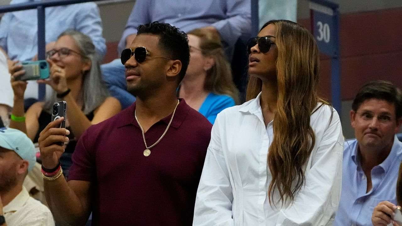 Russell Wilson and Ciara at the 2022 US Open, Friday, Sep. 2, 2022