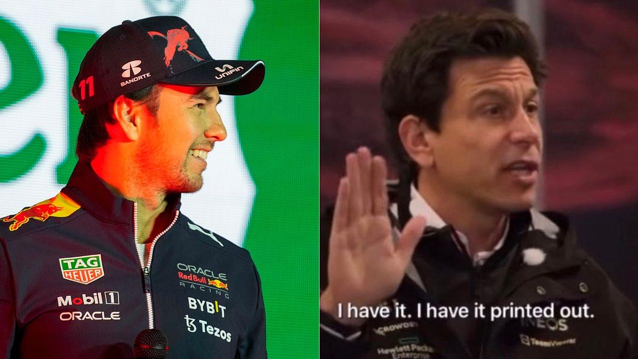 Sergio Perez's Complaints After Qualifying DNF Propels Fans To Resurface Toto Wolff 'Drive To Survive Meme' Out