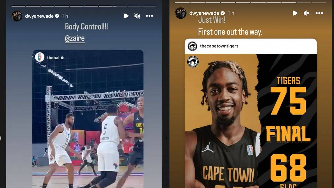 Dwyane Wade, Who Has African Origins, is Broadcasting His Zaire Wade's Exploits in BAL Via Social Media