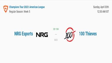 Valorant Americas: NRG vs 100T; Predictions, Head to Head, Rosters, Where to Watch and More!