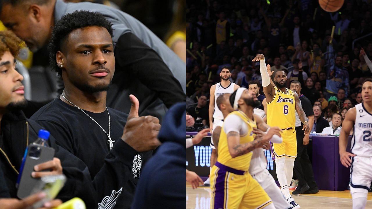 LeBron James Impresses Bronny James and Fans With a 3-pointer to Put Lakers Up 36-points and Ice the Series Against Grizzlies