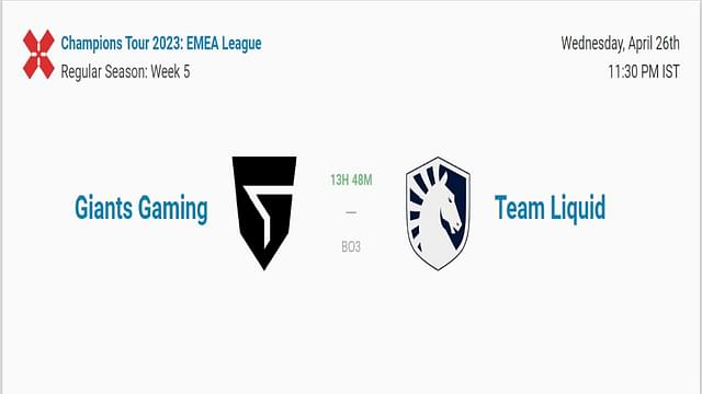 Valorant EMEA League Showdown: Team Liquid vs. Giants Gaming; Where to Watch, Head to Head, Predictions and More!