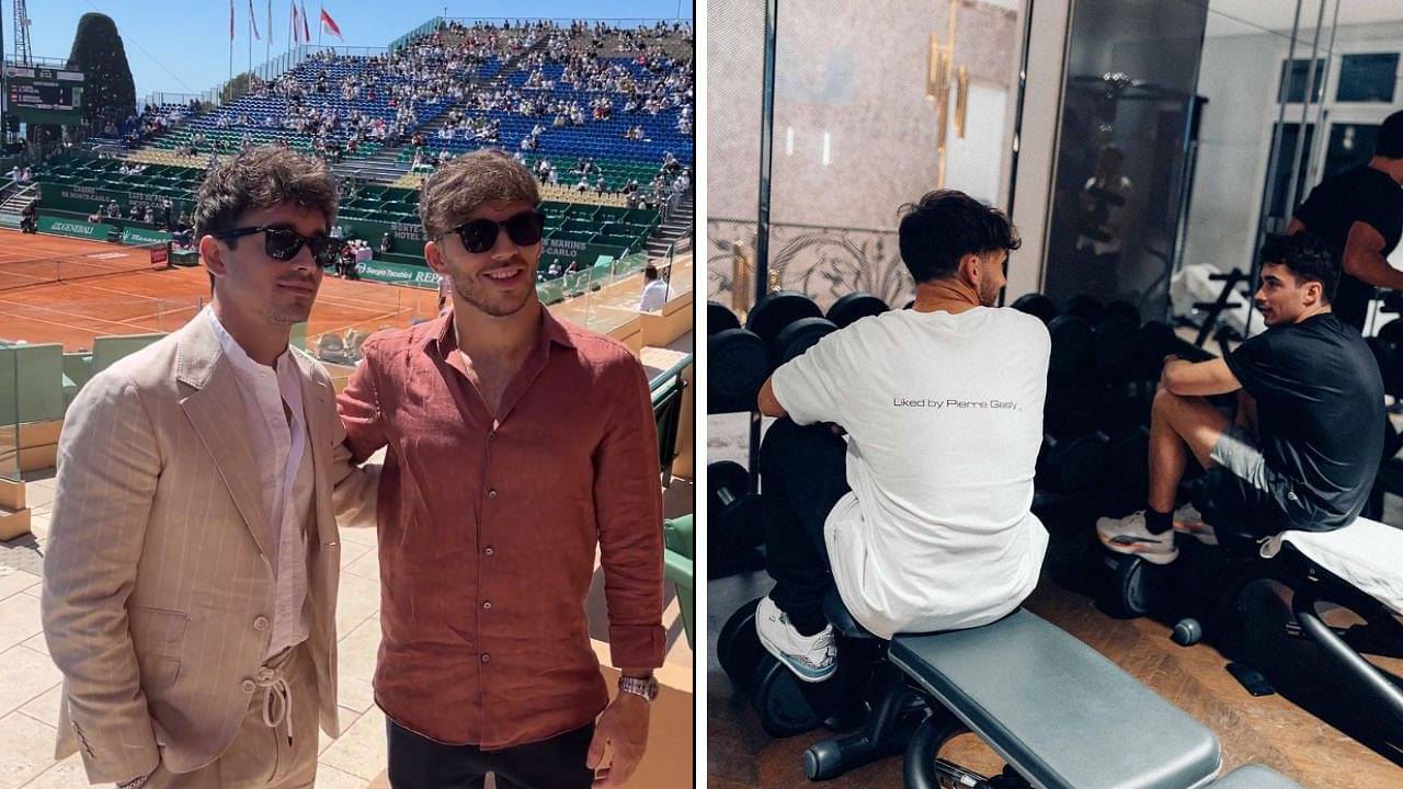 Charles Leclerc and Pierre Gasly Enjoy Extended Period of Bromance a Day After Attending Monte Carlo Masters Together
