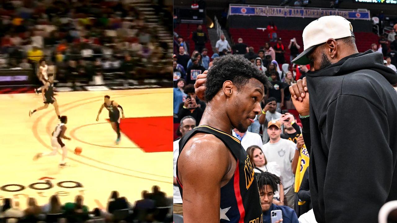 Watch Bronny James Gets And 1 On Fast Break While Lebron James Watches Watch Bronny James Gets And 1 On Fast Break While Lebron James Watches