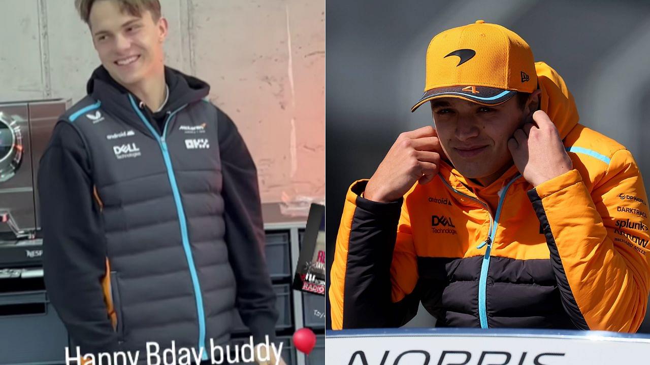 Lando Norris Gifts Literally the Worst Birthday Cake to Oscar Piastri