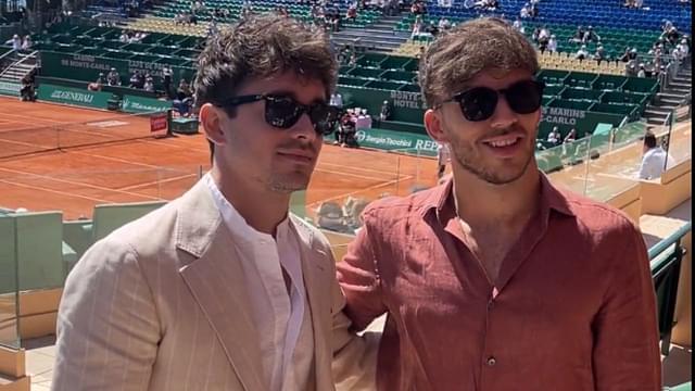 Charles Leclerc and Pierre Gasly Enjoy Extended Period of Bromance a Day After Attending Monte Carlo Masters Together