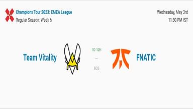 Valorant EMEA Match-Up: Fnatic vs. Team Vitality; Points Table, Predictions, Roster and Where to Watch