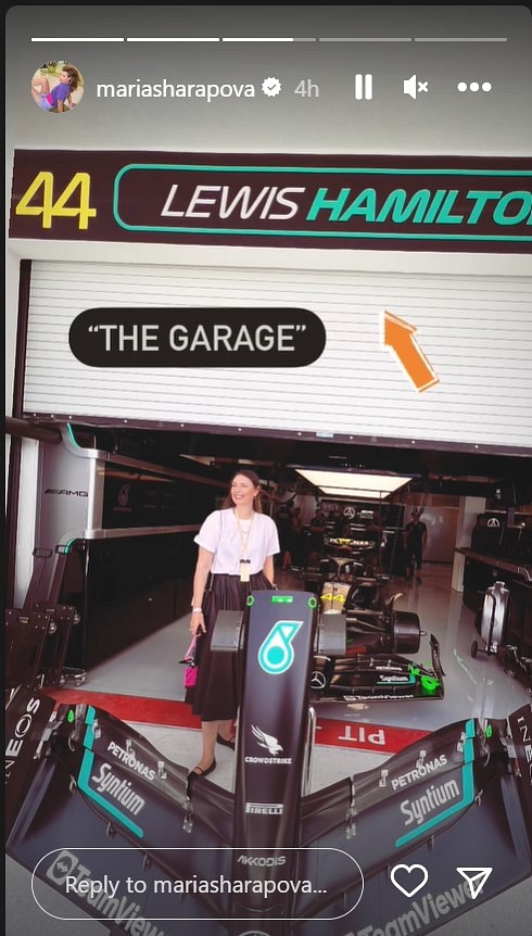 Maria Sharapova Visits Lewis Hamilton's Garage Like a True Fan and ...