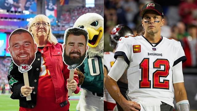 "Mom Beat you to the NFL HOF", Travis Kelce teases Jason Kelce as Donna’s jersey and shoes make it to the canton before Tom Brady