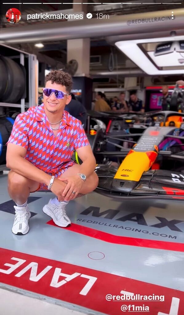 Patrick Mahomes was the lucky charm at Miami GP for Checo Perez and Max  Verstappen