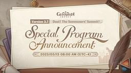 Genshin Impact 3.7 livestream time