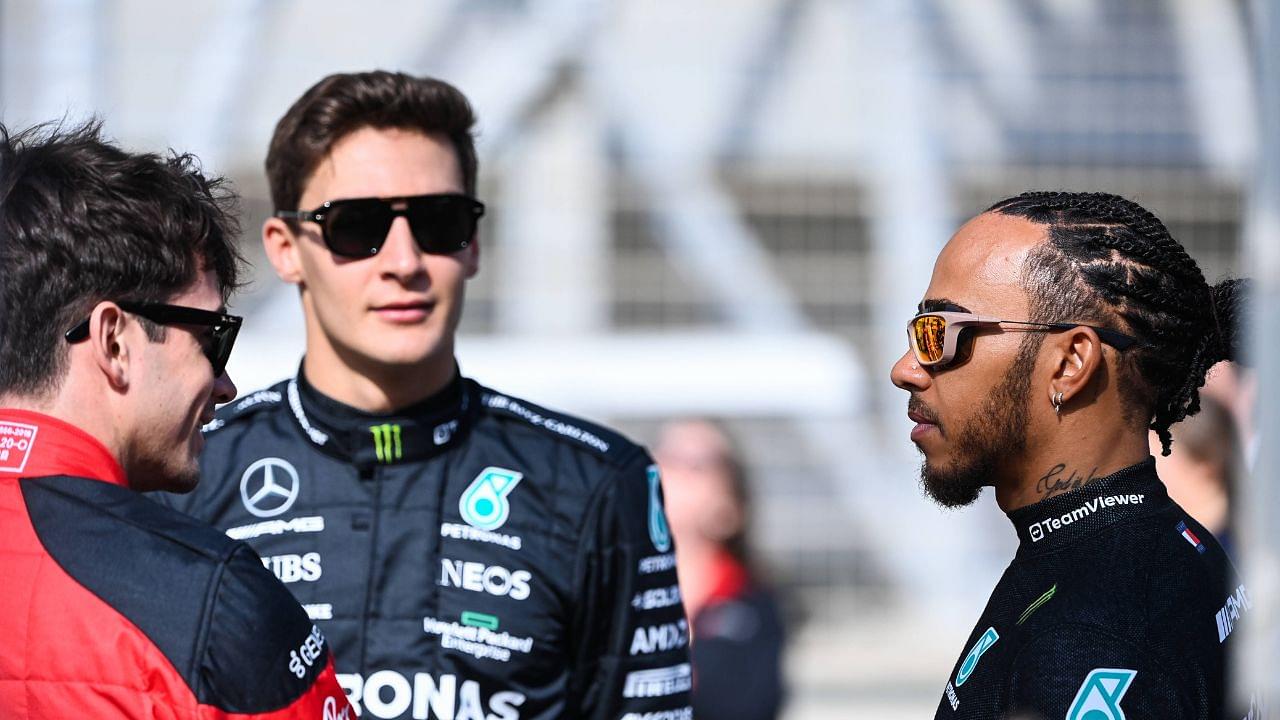 George Russell Gets Possessive About Lewis Hamilton After Charles Leclerc Gazes at 7X World Champion