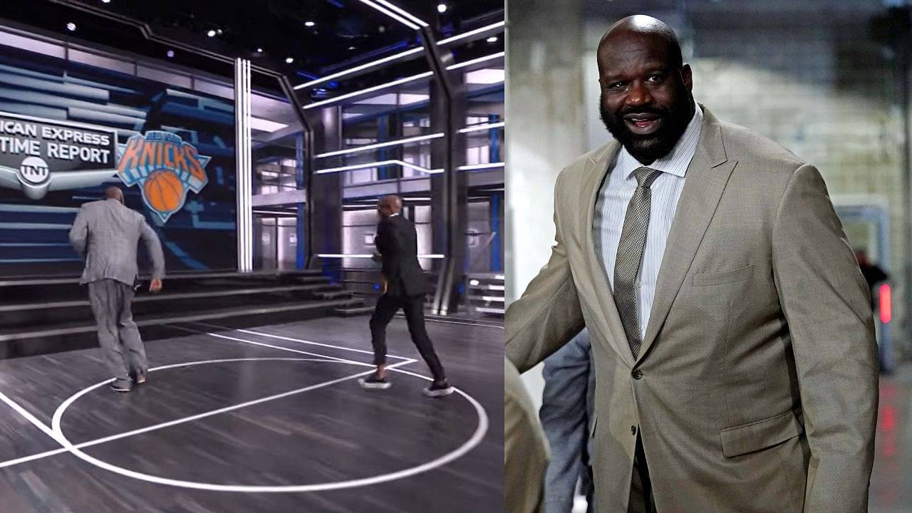 Weeks After Hip Surgery, ‘Gym Freak’ Shaquille O’Neal Loses to Kenny Smith On Inside the NBA Despite a Headstart