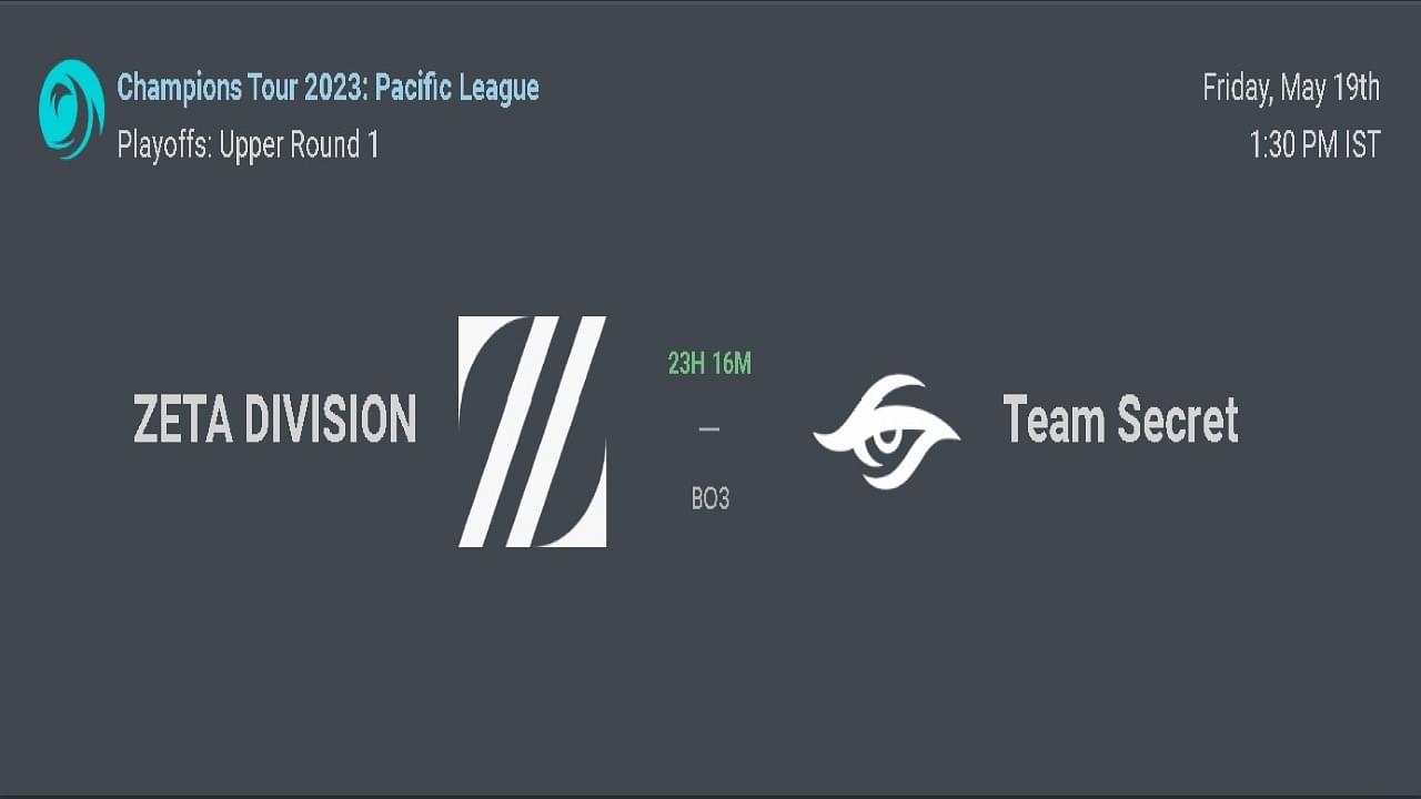 Valorant Pacific Playoffs UB Quarters: Team Secret vs Zeta Division; Head to Head, Predictions, Rosters and Where to Watch