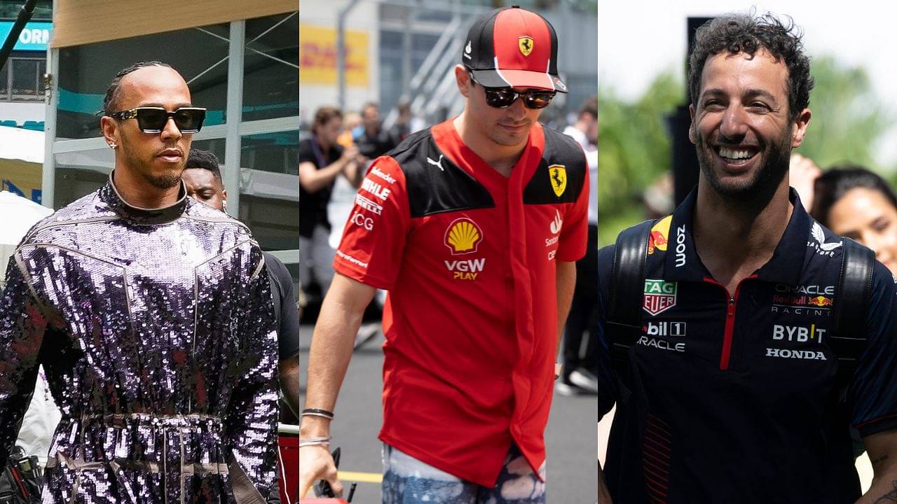 Lewis Hamilton, Charles Leclerc and Daniel Ricciardo Helmets on Show at Moto GP World Champion’s House