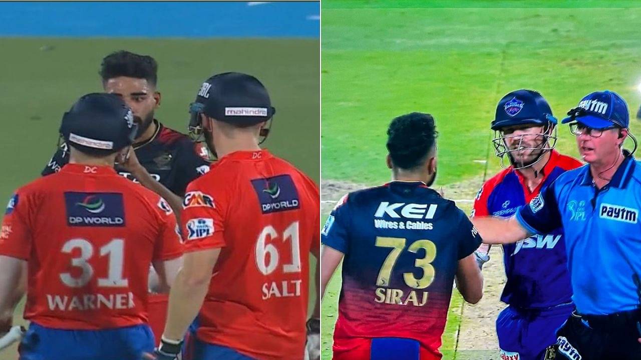 Mohammed Siraj and Phil Salt Fight Video: RCB Pacer and DC Batter Engage in Verbal Battle at Arun Jaitley Stadium
