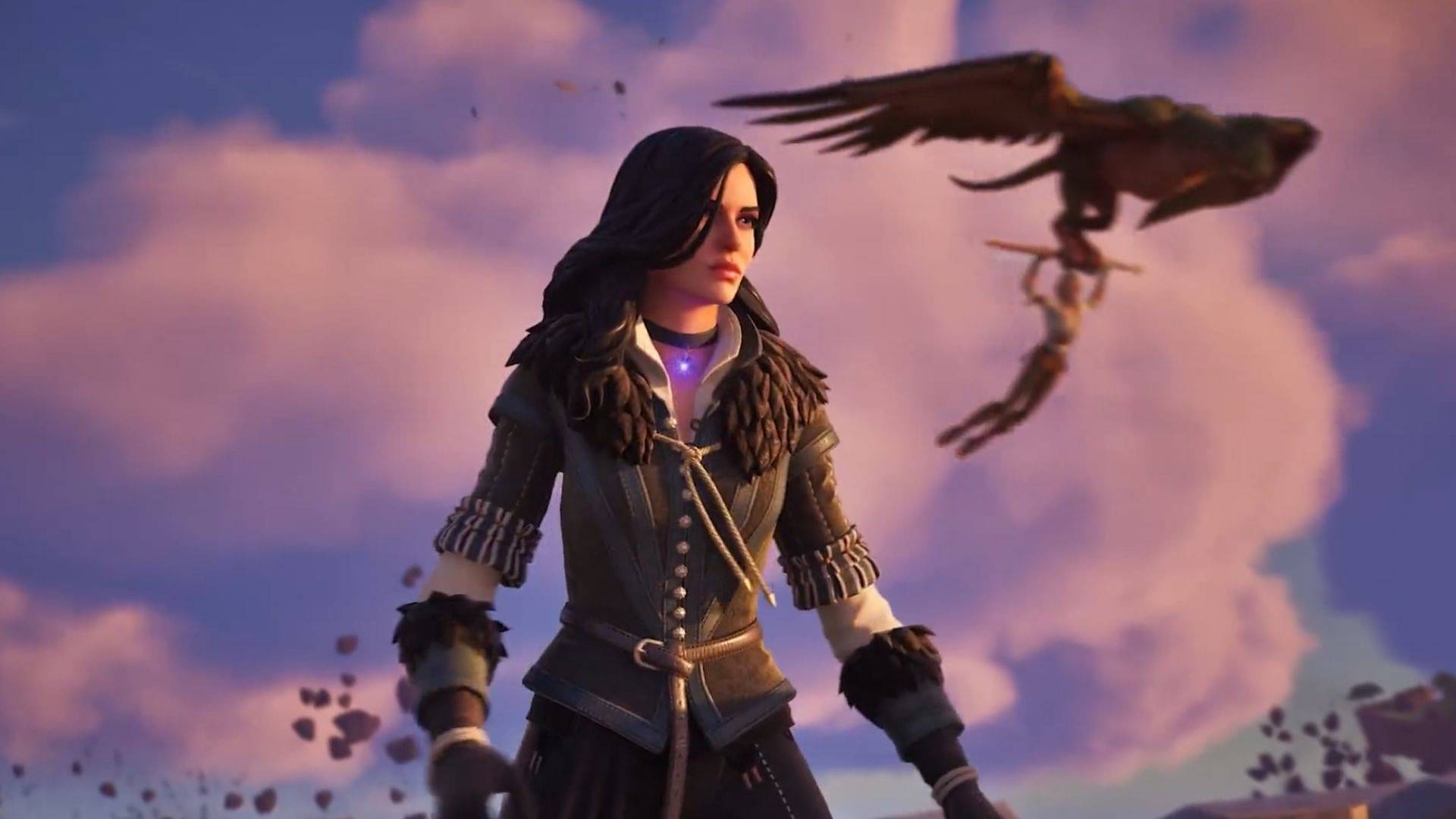 An image featuring Yennefer of Vengerberg and Ciri in Fortnite