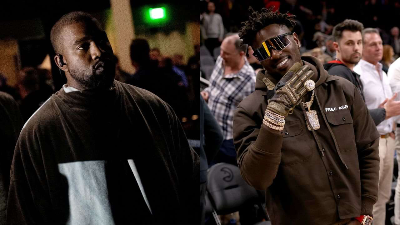 Antonio Brown gets decked out as Kanye's twin after being named PRESIDENT  of Donda Sports by rapper