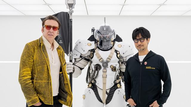 Nicolas Cage and Hideo Kojima in the game's direction set