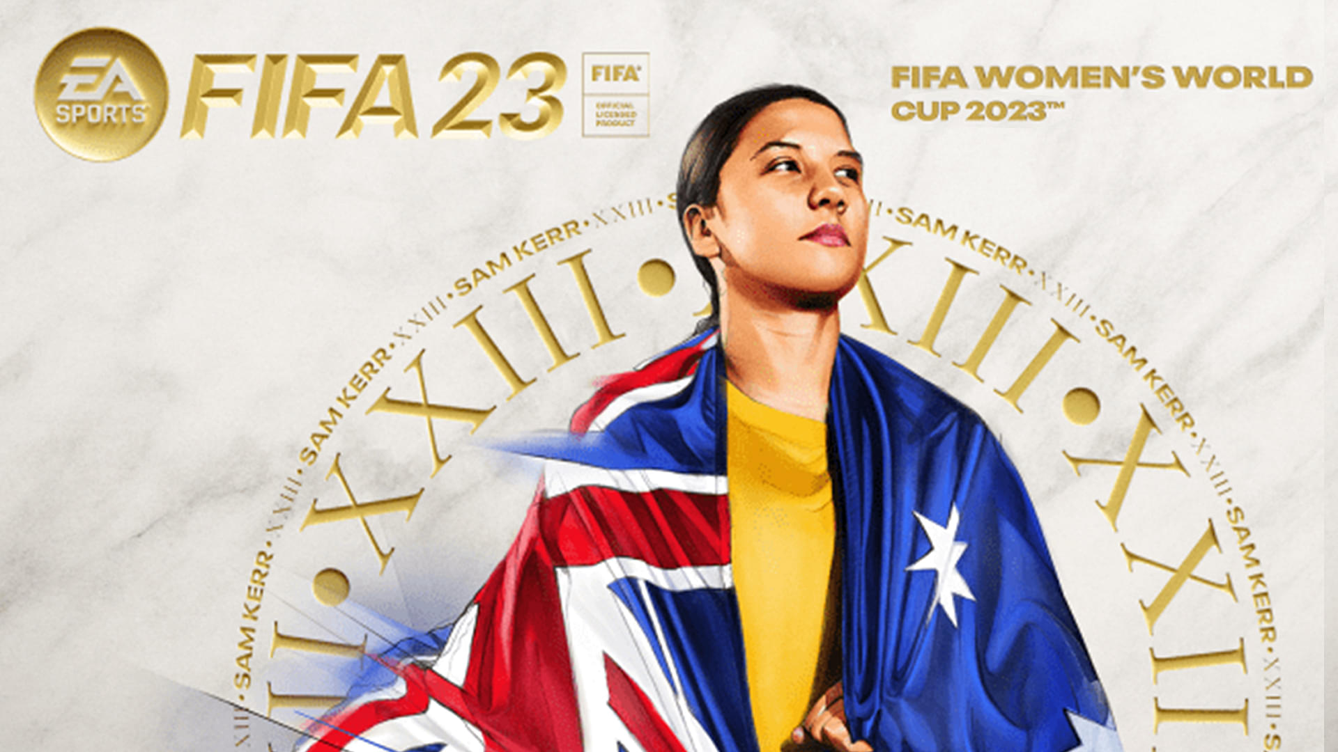 FIFA 23 Women's World Cup cover art featuring Sam Kerr