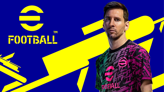 An image of Messi wearing eFootball jersey