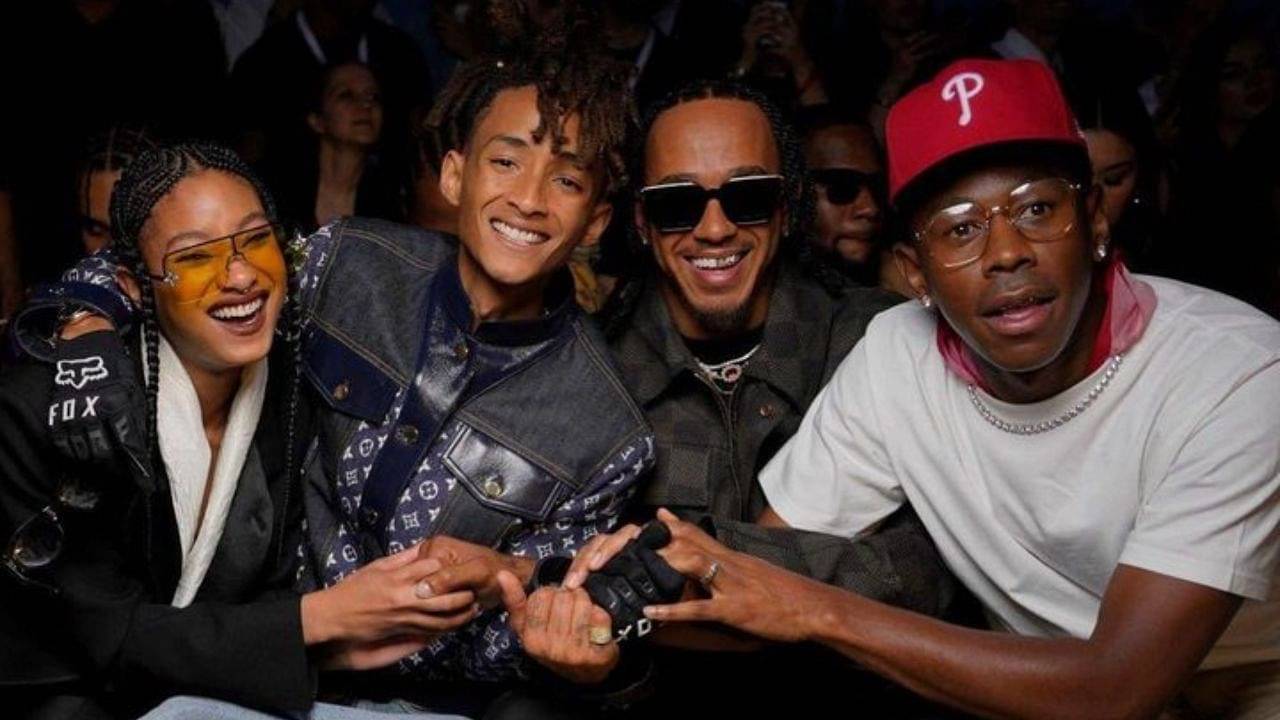 Four Year After Revealing Fandom for Lewis Hamilton, Willow and Jadon Smith Reunite With Mercedes Star in Pharrell William’s Star Studded LV Show