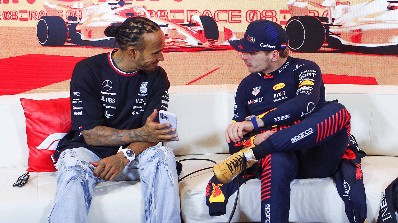 Paparazzi Lewis Hamilton Brings Out a Side-Eye From Max Verstappen With This Silly Picture of Carlos Sainz