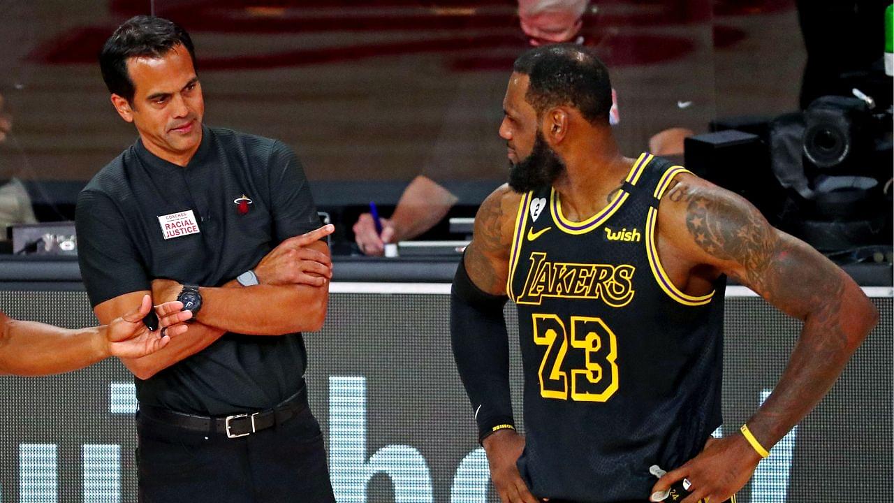 NBA Insider Accuses LeBron James of Bumping into Erik Spoelstra to 'Send a Message': "His Job Status"