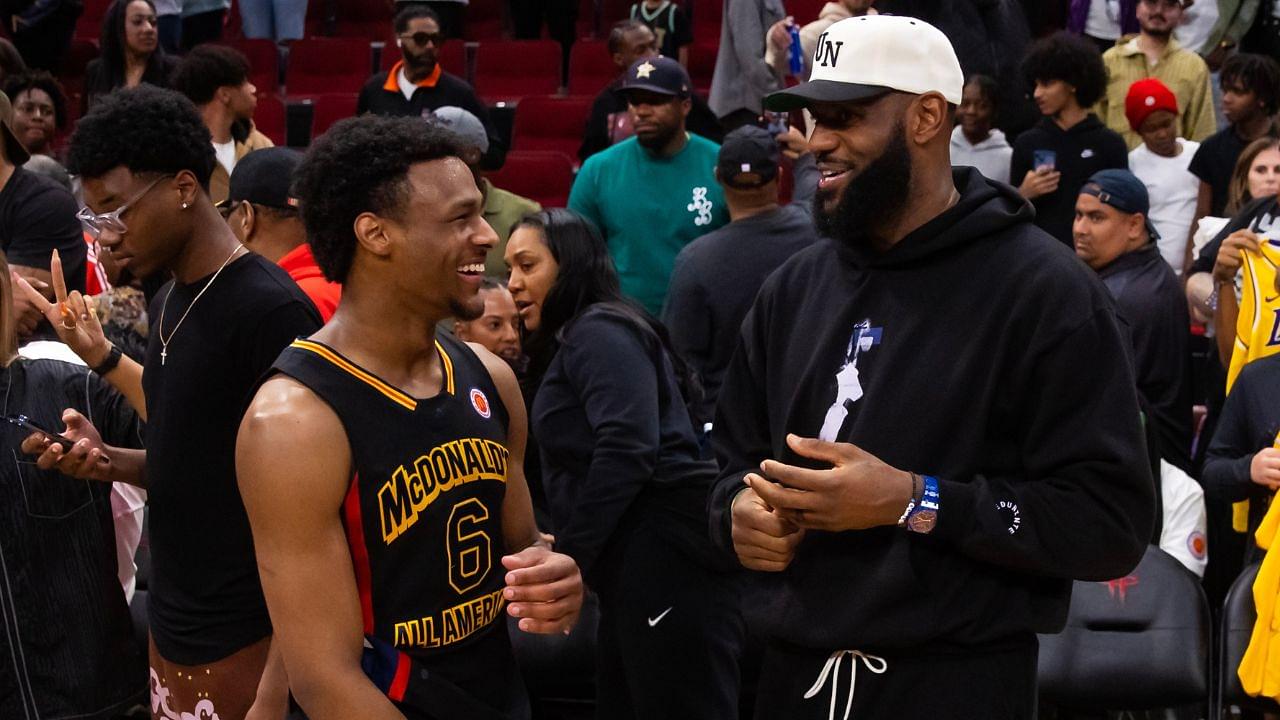 Flexing $100,000+ Worth Of Items, Bronny James Shares LeBron James Throwback Ahead Of USC Debut