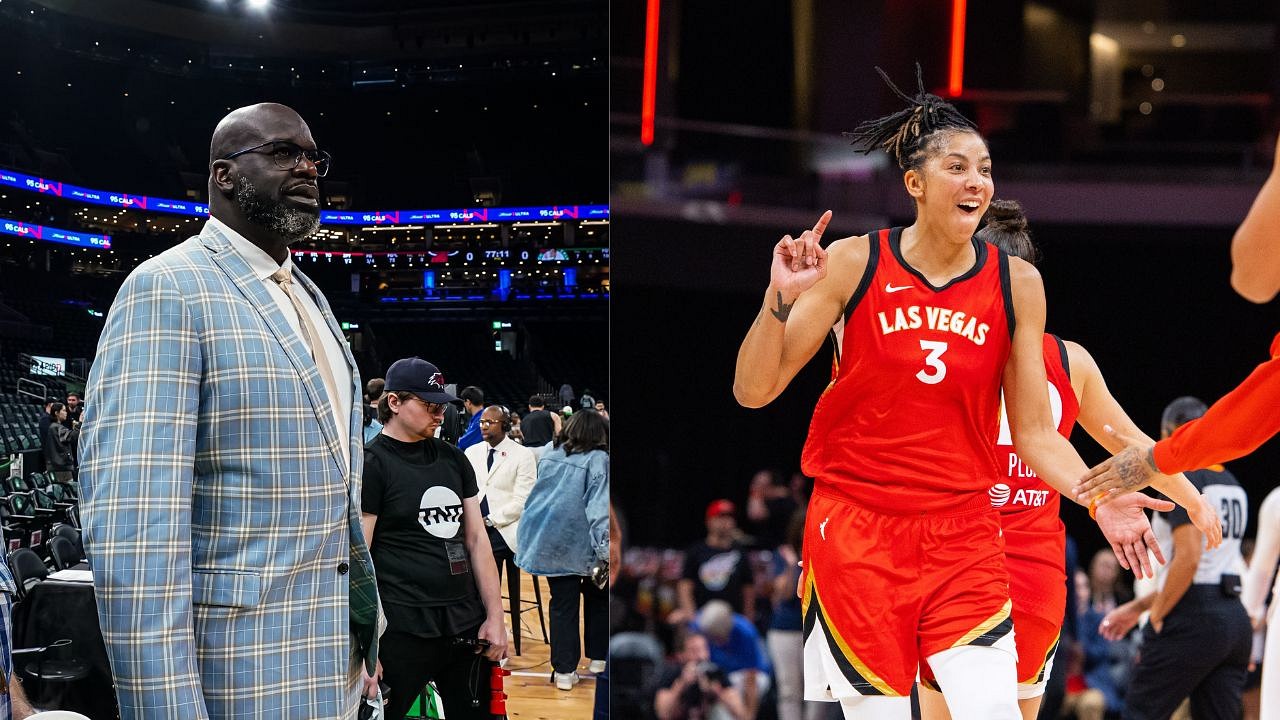 Candace Parker jumped into Shaq's arms after the Aces' win