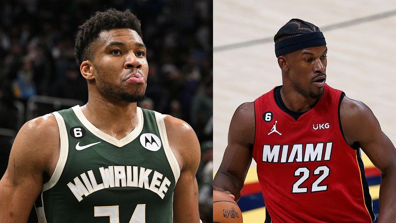 2 Years Since Getting Swept By Giannis Antetokounmpo's Bucks, Jimmy Butler's Heat Ban the Greek Freak's $130 Merch