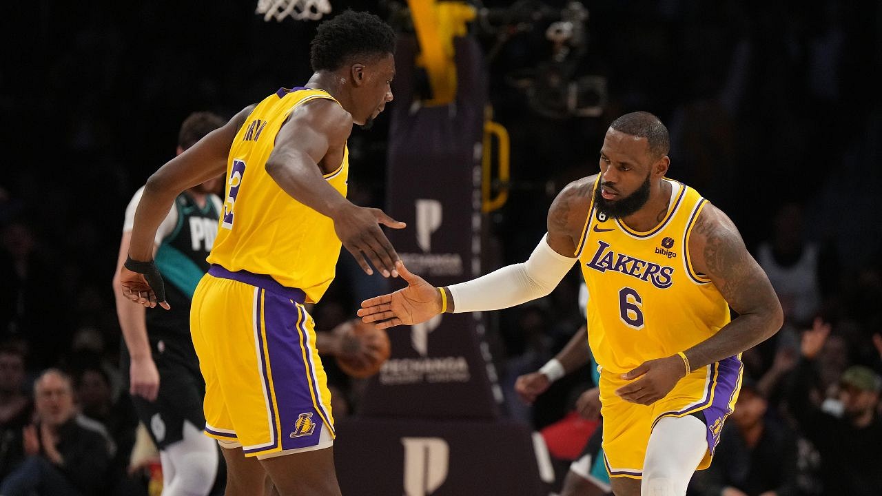 LeBron James Los Angeles Lakers Unsigned Celebrates Breaking The All-Time Scoring Record with 38388 Points Photograph