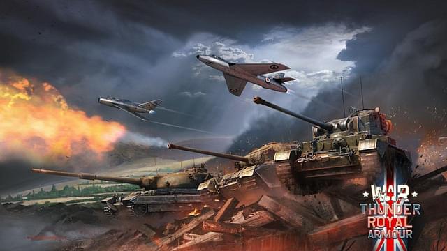 An image showing tanks and planes from War Thunder which among Steam free games