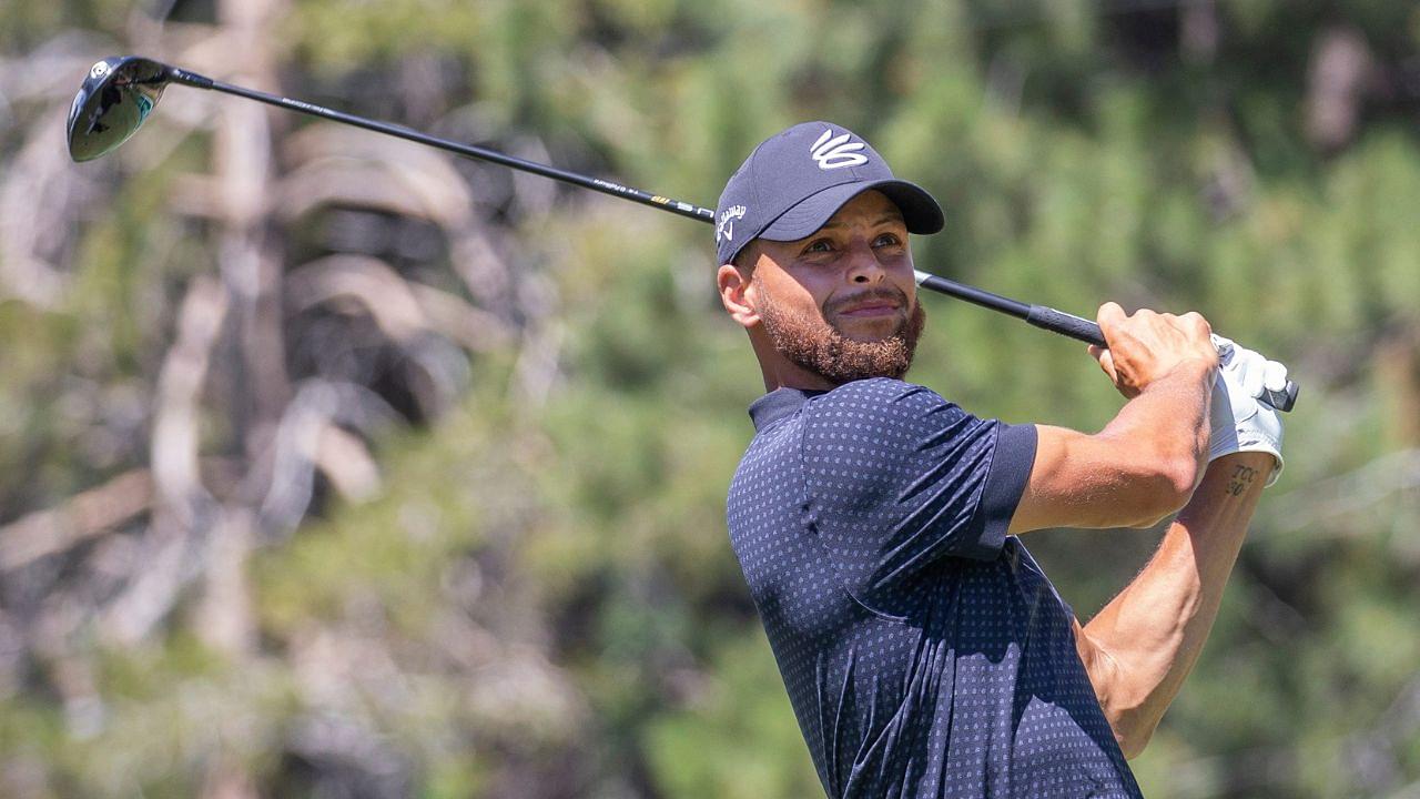 Steph Curry playing golf