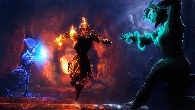An image showing elemental character from Warframe which is among frees games on Steam