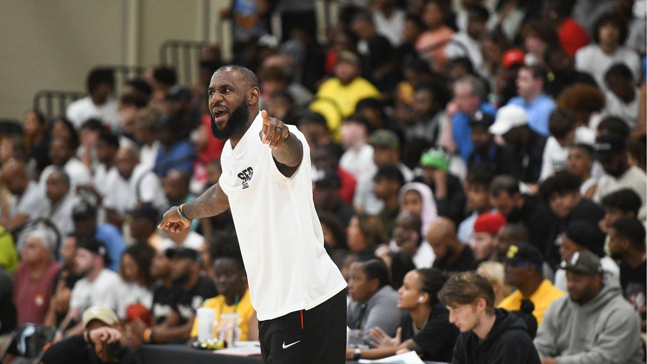 “How Can He Not Sub?!”: ‘Unintentionally Funny’ LeBron James Cracks Up Fans on Day 2 of Coaching Bryce James’ Peach Jam Squad