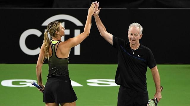 WATCH: Maria Sharapova Puts John McEnroe Through Grunting Drill