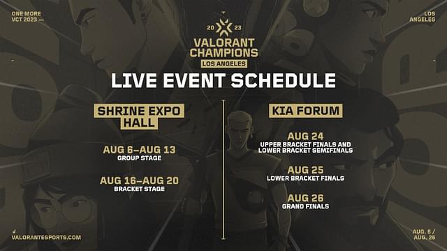 The official Valorant Champions 2023 event schedule