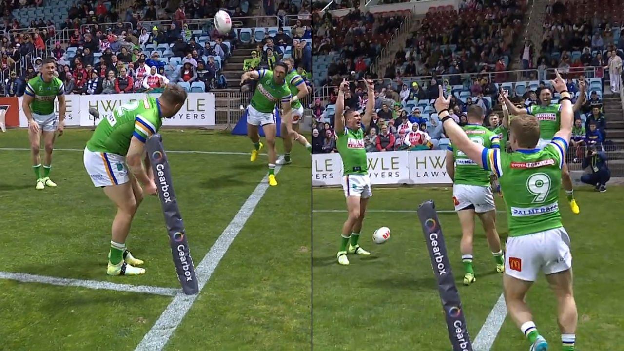 WATCH: NRL Team Canberra Raiders Recreate Alex Carey Jonny Bairstow Stumping Dismissal