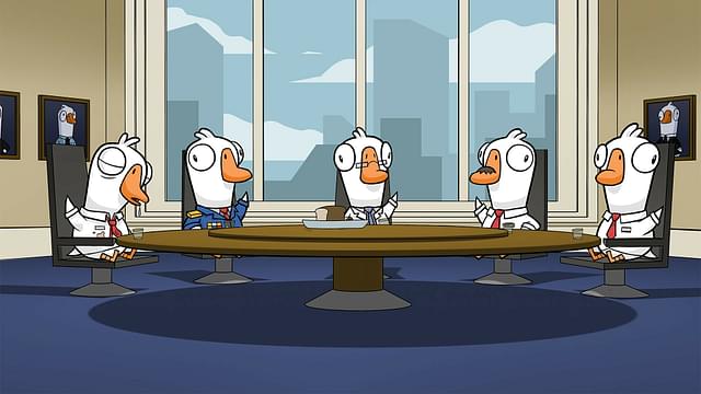 An image showing few cartoon ducks from Goose Goose Duck