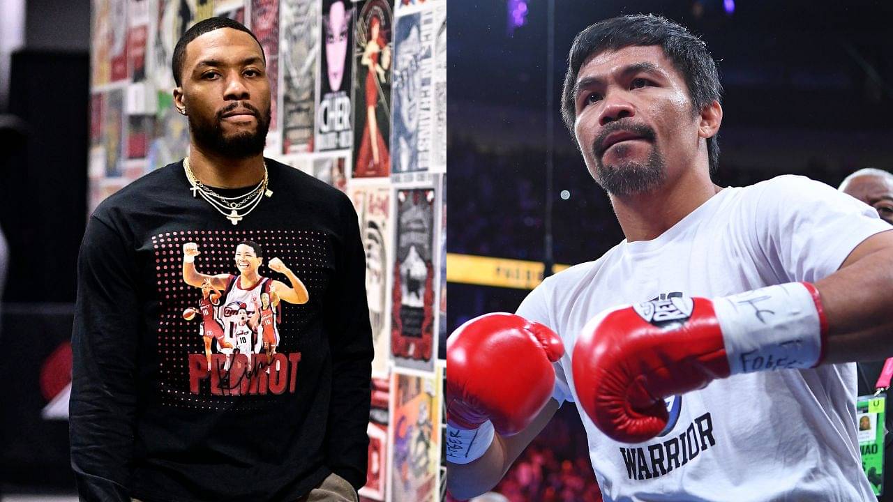 Hours After Getting Snubbed by His Barber, Damian Lillard ‘Excitedly’ Greets Manny Pacquiao Ahead of Spence Jr vs Crawford