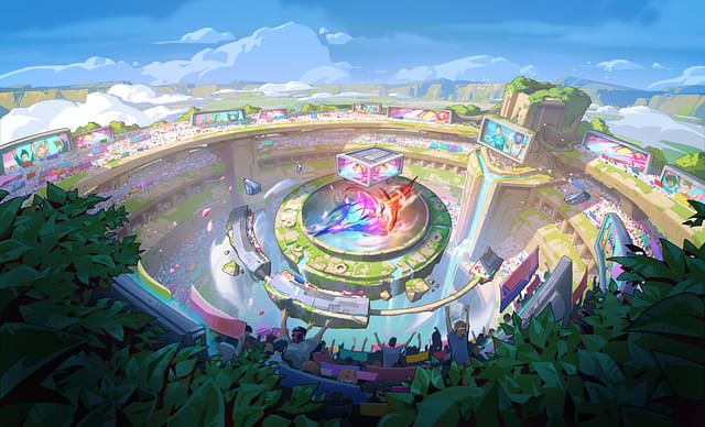 An image displaying an arena which will be added to League of Legends