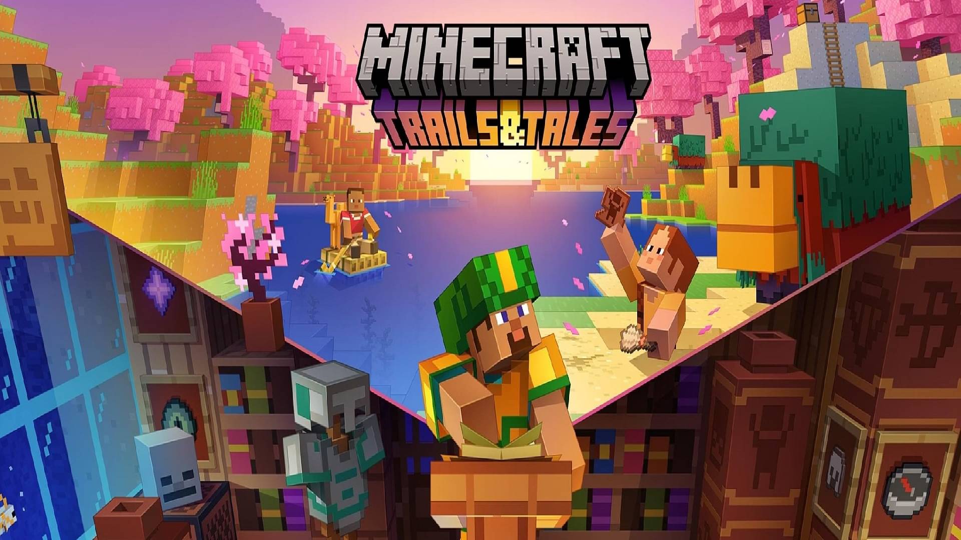 An Image of the Feature Cover of the Latest Trails and Tales Minecraft Update